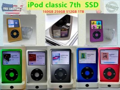 NEW，Apple iPod Classic 7th Gen 512GB 1TB 2TB SSD MP3  (All Colors) - Sealed Box - Image 1 of 4