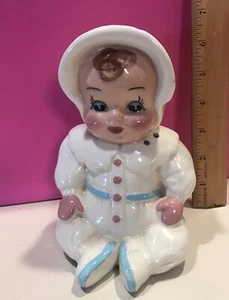 Vintage 50's Relpo Baby Girl Nursery Planter Vase / String Holder Ceramic - Picture 1 of 11