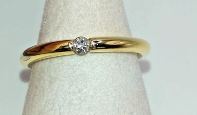 750gg Ring mit Diamant Gr. 54 ( Ø 17,2mm ) - Bild 1 von 4