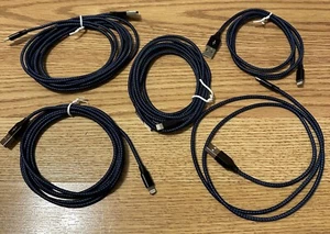 Apple Lightning Cables 5 Different Lengths USB A To Lightning - Zdjęcie 1 z 3
