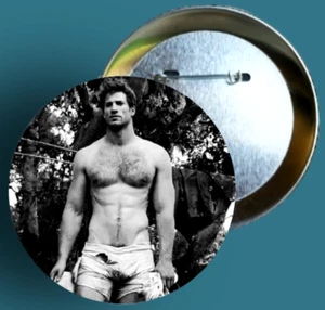 Gay Male Art Muscular Hunk LGBTQ Pins Beefcake Southern Decadence Fitness Jock - Picture 1 of 3