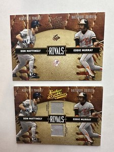 Don Mattingly Eddie Murray 2004 Donruss Leather & Lumber Rivals Dual Jersey /250
