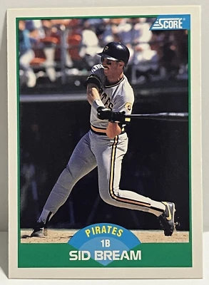 1989 Score Sid Bream Pittsburgh Pirates #48 - Image 1 of 2
