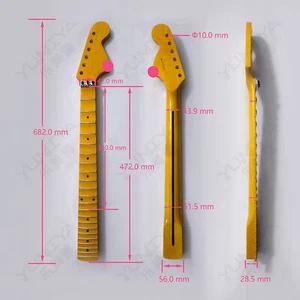 Cuello de guitarra Fender Stratocaster amarillo brillante mango de arce importado de Canadá - Imagen 1 de 12