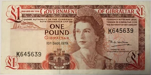 GIBRALTAR - 1 POUND (15.09.1979) - Billet de banque (TTB) - Picture 1 of 2