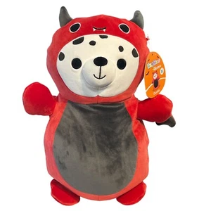 Squishmallows Hug Mees Dustin Dalmation Dog Devil Costume Halloween 14" Plush - Picture 1 of 7