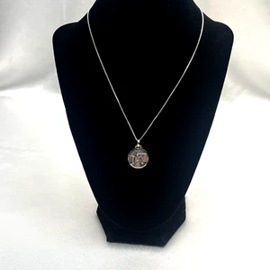 Vtg Saint Genesius / St. Patrick's Cathedral France Pendant 925 Italy Necklace - Picture 1 of 10