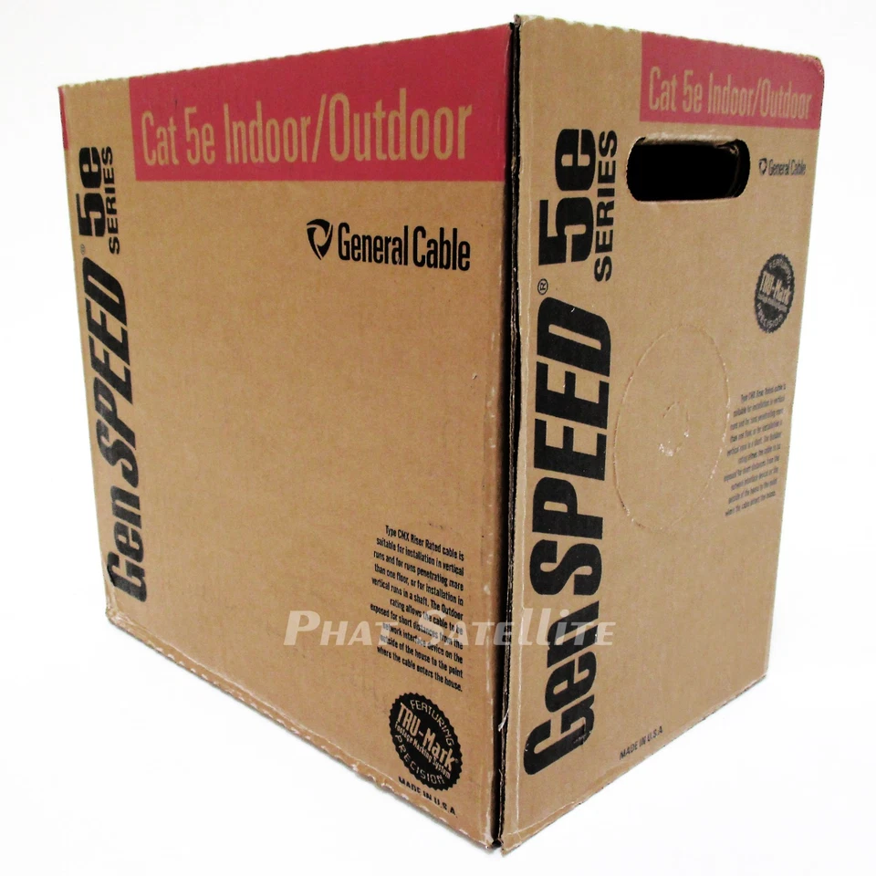 1000 FEET Cat5e Cable CMX INDOOR OUTDOOR Networking Cabling UL ETL 350MHz WHITE - Image 1 of 1