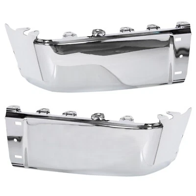 Rear Bumper End Caps Set For Chevy silverado & GMC Sierra 2007-2013 Rear Chrome - Image 1 of 4