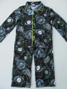 NWT Boys 8 yrs Bulldog Sports Foot/Basket/Baseball Pajamas Childs Lounge Sleeper - Picture 1 of 11