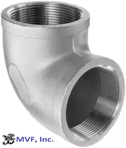 1" 150 Female NPT 90° Elbow Cast 304 Stainless Steel Pipe Fitting SS010641304 - Picture 1 of 4
