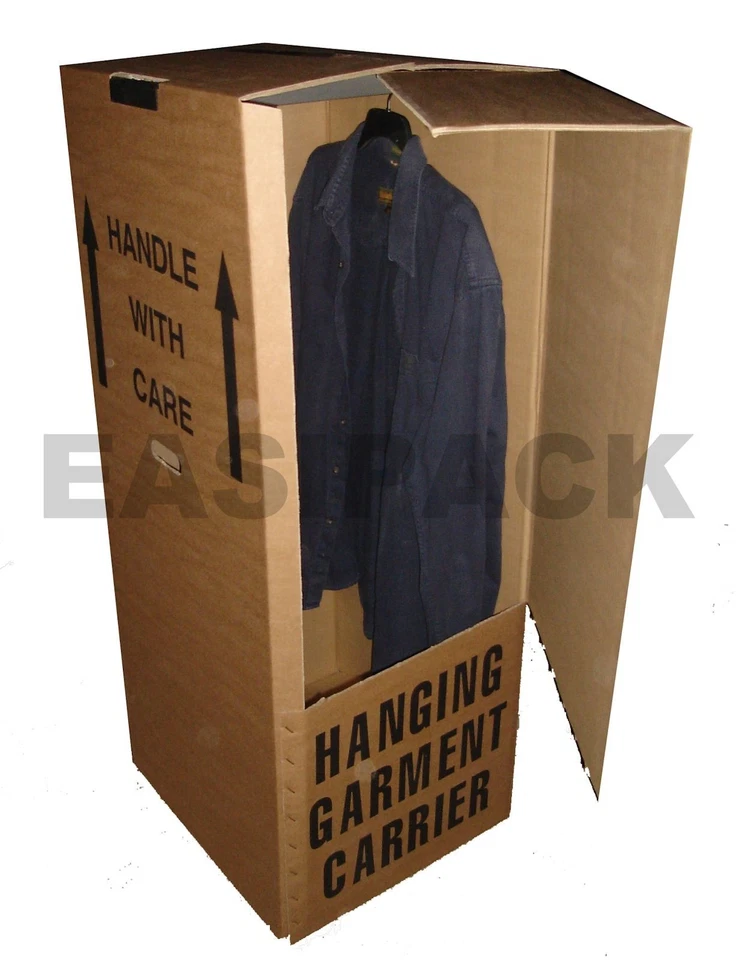 3 x Large Strong Removal WARDROBE Cardboard Box Carton - Image 1 of 1