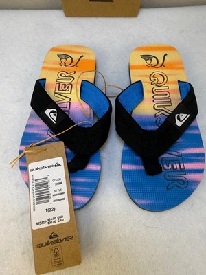 Sandalias de playa Quiksilver Molokai Layback juveniles talla 1 multicolor nuevas Foto 1 de 4