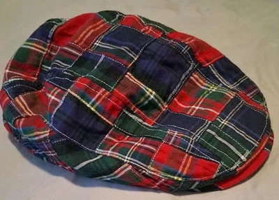 Men's L/XL Dockers Plaid Newsboy Cabbie Hat Cap 100% cotton - Image 1 of 4