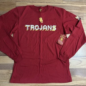 ¡¡NUEVO CON ETIQUETAS!! Camisa USC Trojans roja manga larga, grande para hombre - Imagen 1 de 9