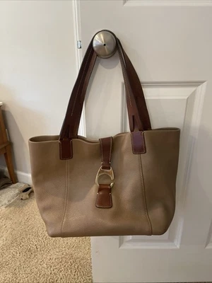 Dooney and Bourke Derby East West Shopper Pebbled Leather Tan - Image 1 of 3