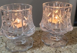 Partylite Heavy Lead Crystal GERMANY Votive Candle Holder H 3.5"D 3" Decor   G30 - Picture 1 of 3