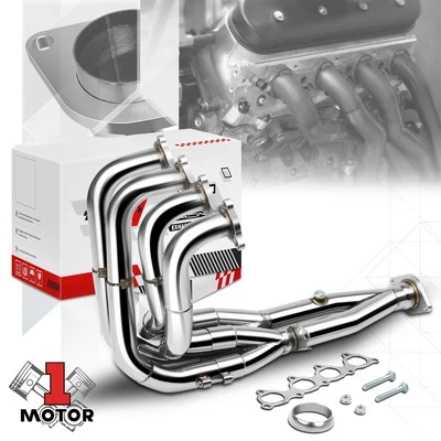 Colector de cabezal de escape Tri-Y de diseño semipulido de 2 piezas para 94-01 Acura Integra Foto 1 de 4