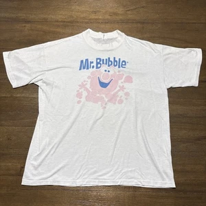 VINTAGE AÑOS 80 MR. CAMISETA BURBUJA ORIGINAL DOBLE CARA PUNTADA ÚNICA Hecha en USA XL - Imagen 1 de 7