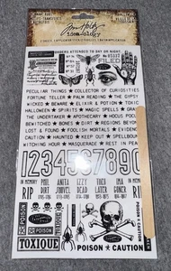 Tim Holtz Halloween Idea-Ologia RIMANENTE Strofinare Teschi Ragni Falene TV1 - Foto 1 di 2