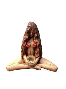 Pipa fumo tabacco scultura donna nuda fatta a mano gesso vintage anni 70 RARA - Foto 1 di 12
