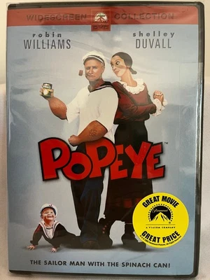 Popeye DVD Robin Williams & Shelley Duvall (1980) Movie Widescreen NEW & SEALED Foto 1 de 2
