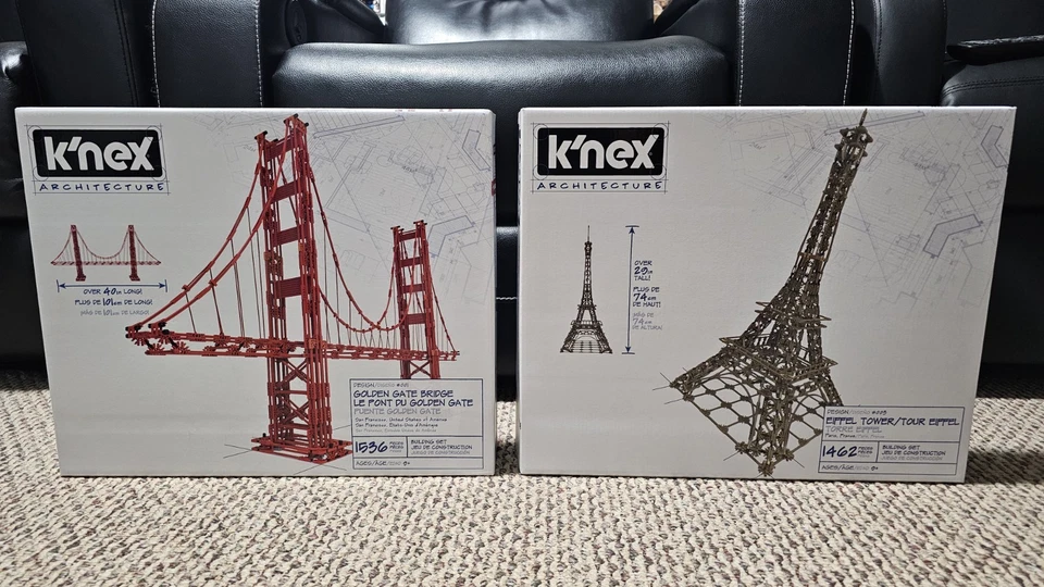 Knex Architecture Eiffel Tower & Golden Gate Bridge 2 Pack (Read Description) - Image 1 of 3