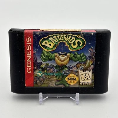Battletoads (Sega Genesis, 1991) ALTERNATE ART LABEL Cartridge PARTS OR REPAIR - Image 1 of 4