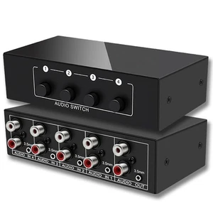 3.5mm Aux + L/R Bi-Directional Stereo Audio 4 in 1 Out A/B Analog Audio1898 - Photo 1/6
