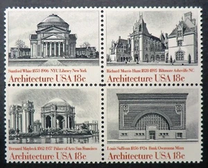 1928 - 1931 MNH 1981 18c Architecture NYU Library Biltmore Arts Palace Bank - Picture 1 of 1