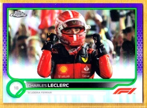 2022 Topps Chrome Formula 1 Purple Green Refractors #27 Charles Leclerc - Photo 1 sur 2