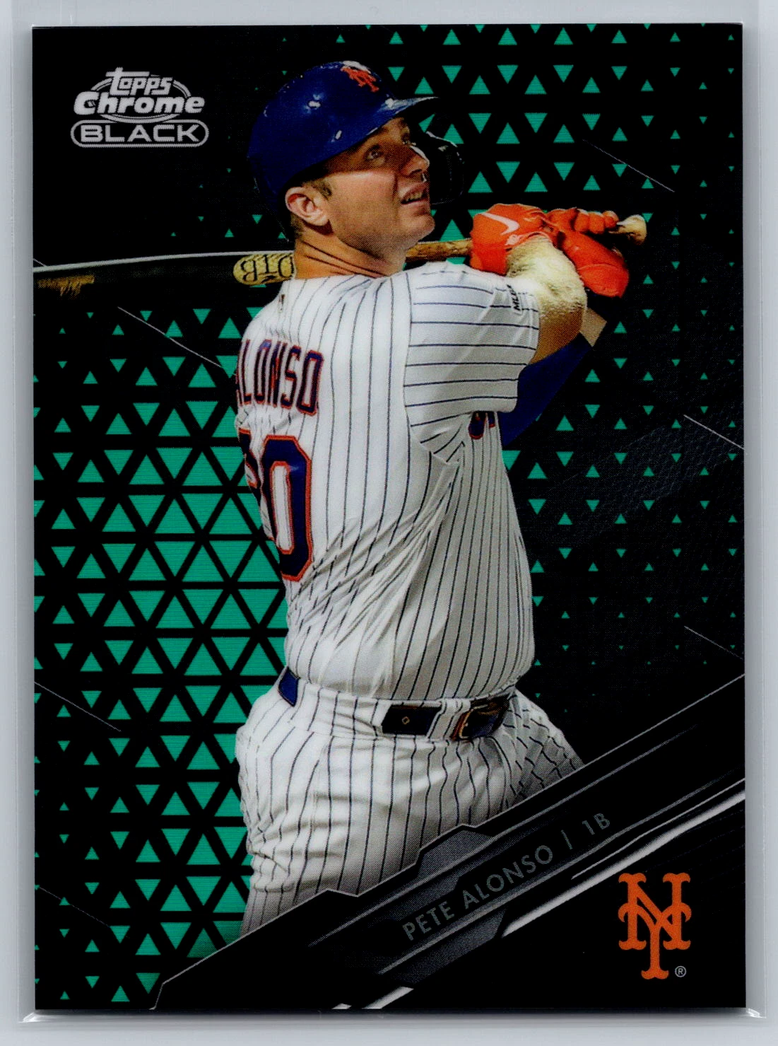Pete Alonso 2020 Topps Chrome Black Green Refractor /99 #15 New York Mets