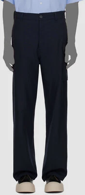 Pantalón cargo Marni's azul de lana tropical pierna recta para hombre talla 46 Foto 1 de 4