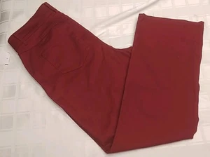 Woman Within 14W Burgundy Comfort hidden Elastic Waist Pants Stretchy NWOT - Picture 1 of 11
