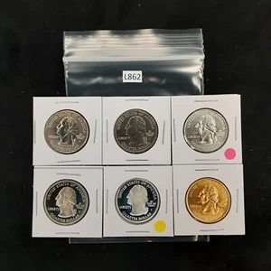 2006 North Dakota State Quarters Set! 6 Different coins! 1 90% silver!! L862 - Picture 1 of 2