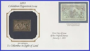 USA7 # 230 U/A GOLDEN REPLICA non FDC 1¢ Columbus in Sight of Land - Picture 1 of 1
