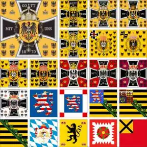 Deutschland Königliche Flagge Kaiserin Kronprinz Preußen König Hessen Großherzog - Bild 1 von 25