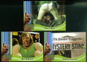 SCOOBY DOO 2: MONSTERS UNLEASHED (Inkworks 2004) Complete BOX LOADER 3 Card Set