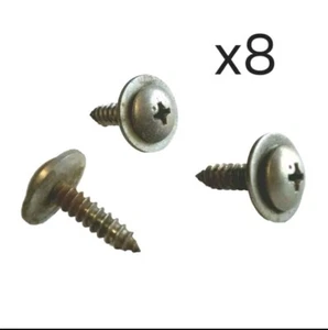 (x8) Honda Acero Inoxidable Tornillo Arandela Guardabarros Guardabarros Forro Accesorios de Montaje - Imagen 1 de 1