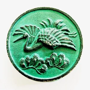 Japanischer Briefbeschwerer Bunchin Eisen Vintage Kalligraphie Werkzeug 1991 Schwan Tier Tier - Bild 1 von 9