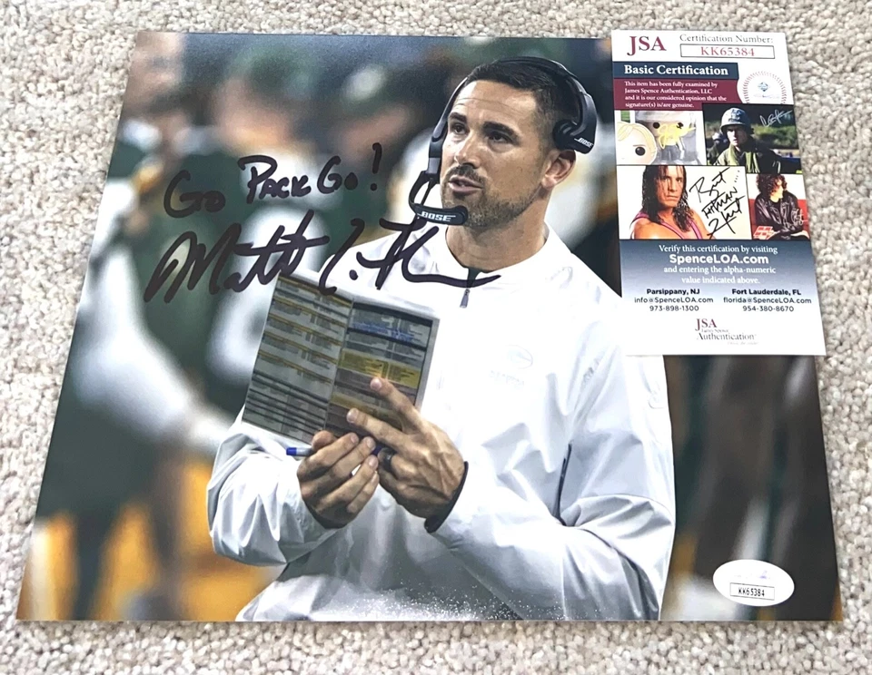 MATT LAFLEUR SIGNED 8X10 PHOTO GREEN BAY PACKERS FOOTBALL COACH RODGERS JSA a - Image 1 of 1