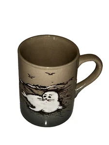 Vintage Down East Crafts Coffee Tea Mug Cup Baby Harbor Seal Stoneware Cup Japan - Picture 1 of 12