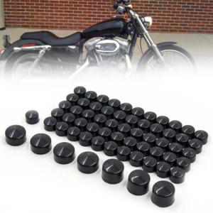 63pcs Caps Cover Kit Fit For 04-2015 Harley Sportster Engine & Misc Bolt Nut - Picture 1 of 14