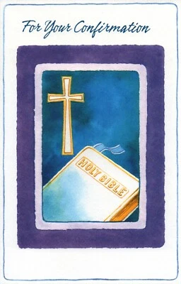 Inspirational CONFIRMATION Card, God Blessings Embossed by Gallant Greetings +✉ - Image 1 of 4
