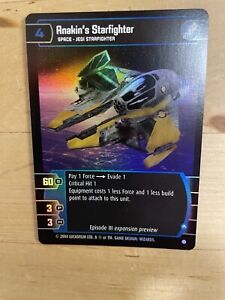 STAR WARS TCG WOTC PREVIEW PROMO ANAKIN'S STARFIGHTER (A) FOIL.