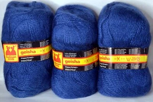 10 x 50gm balls Navy Mohair/Acrylic 8 ply EsslingerWolle - Picture 1 of 2