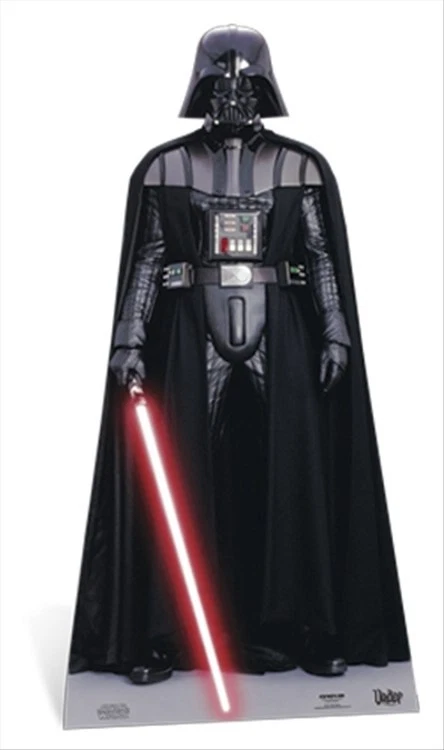 Darth Vader Star Wars Cardboard Cutout / Figure 195cm Tall Dark Side Lightsaber - Image 1 of 1
