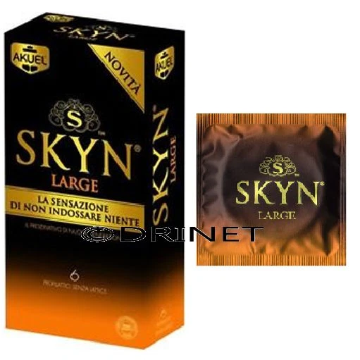 Preservativi AKUEL SKYN LARGE extra large anallergici 12 24 36 50 75 100pz