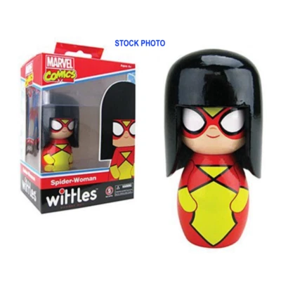 Деревянная кукла Spider-Woman Wittles из комиксов Marvel - Изображение 1 из 4