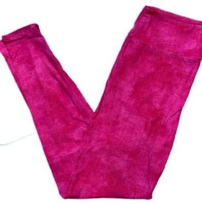 Nuevo LuLaRoe Rosa Tie Dye Leggings Talla Única 2-12 Concienciación sobre el Cáncer de Mama Foto 1 de 3
